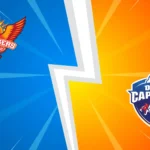 SRH vs DC: Sunrisers Hyderabad vs Delhi Capitals Match 31 IPL 2026 Match Preview and Dream11 Prediction Graphic.