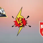 GT vs PBKS: Gujarat Titans vs Punjab Kings IPL match graphic featuring the GT and PBKS team logos with a VS symbol on a gradient background.