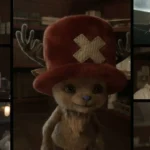 Netflix Live Action One Piece Season 2 Review, Recap: Into the Grand Line A collage of the Straw Hat crew surrounding Tony Tony Chopper, who is centered wearing a large red hat in Netflix Live Action One Piece Season 2 .