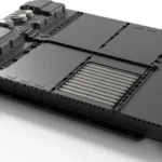 Large-scale EV solid-state battery module and enclosure pack showing internal cell arrangement.