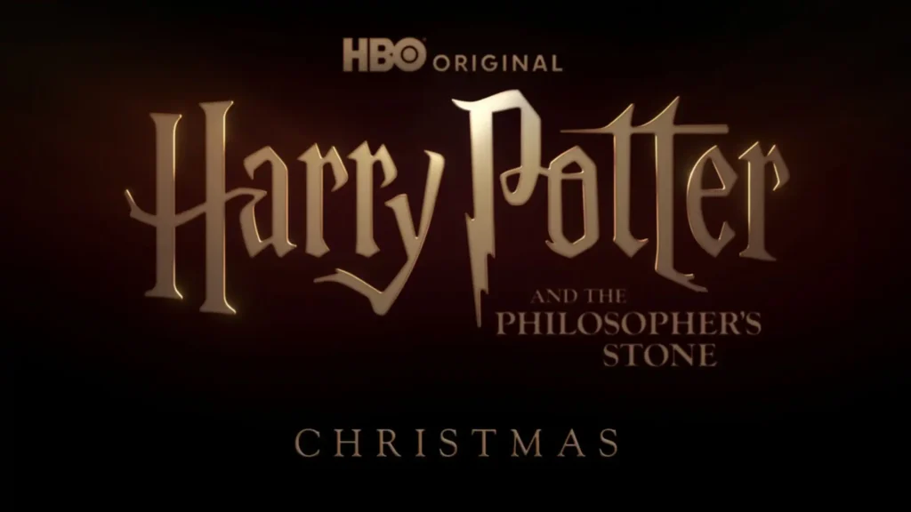 Official title card for the HBO Original series "Harry Potter and the Philosopher's Stone" with "Christmas" written below.